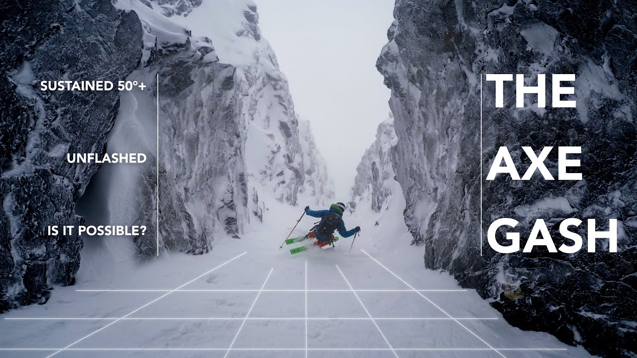 StrikeEngine's tweet card. 9 years of terror - Flashing The Axe Gash couloir