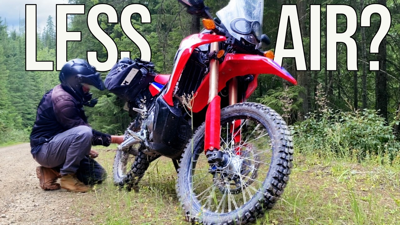 Jeremy_Kroeker's tweet card. Riding my Honda CRF 300 Rally up a Rough Mountain Road - Kootenay...