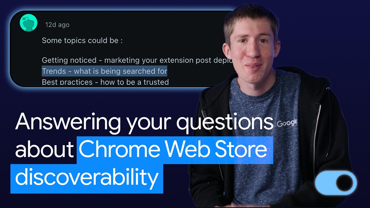 oliverdunk_'s tweet card. Answering your questions about Chrome Web Store discoverability