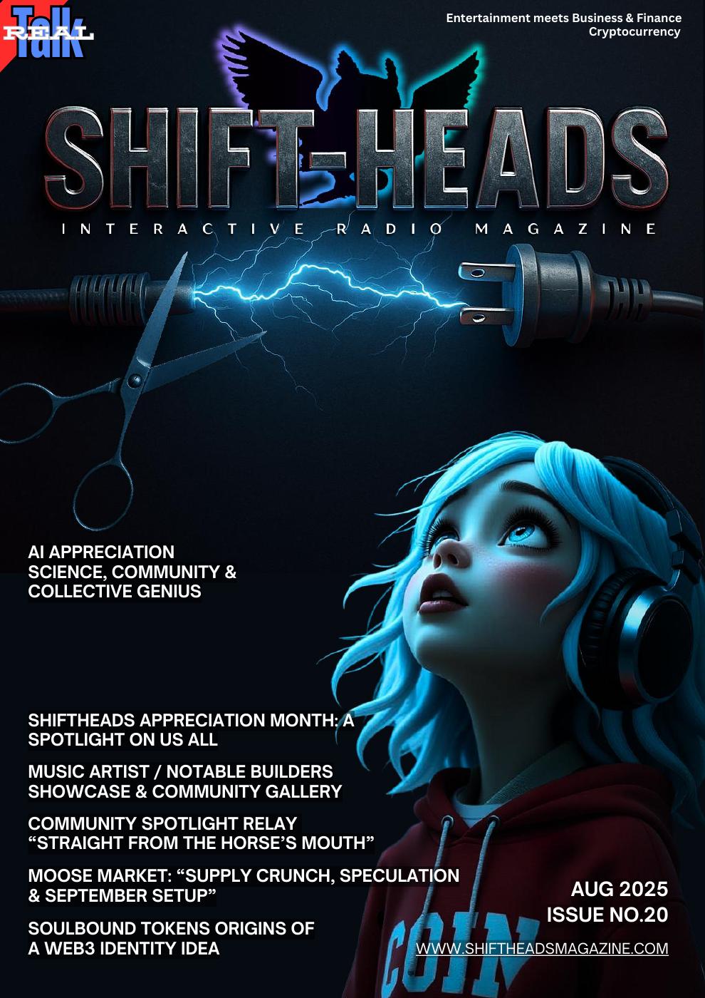 thenightshiftio's tweet card. Late Night Interactive Real Talk Radio Monthly Magazine Volume #20.