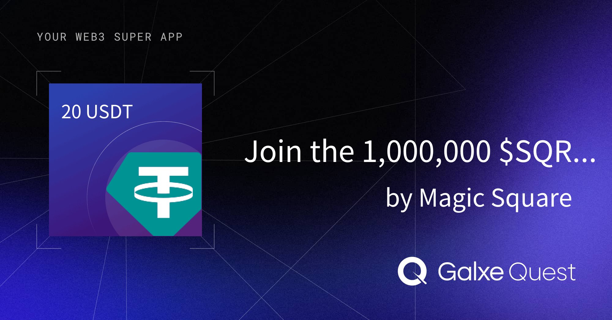mathiandrew1's tweet card. Join Join the 1,000,000 $SQR Reward Pool + $200 Bonus Raffle! by Magic Square on Galxe. Earn rewards to enhance your web3 presence and reputation.