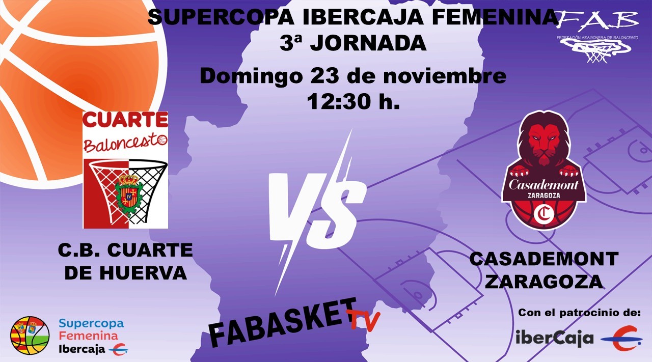 FabasketAragon's tweet card. Las retransmisiones de los equipos aragoneses que militan en las competiciones FEB. Y las que realiza Fabasket TV