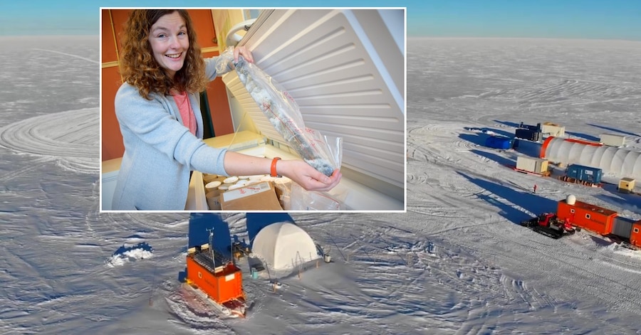 PolarObs's tweet card. La mission Beyond Epica espère carotter la glace de l'Antarctique jusqu'à une profondeur jamais atteinte. La chercheuse Lisa Ardoin, doctorante en...