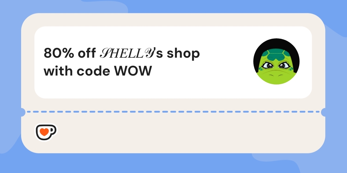 shellycloverart's tweet card. Visit 𝒮𝐻𝐸𝐿𝐿𝒴 at Ko-fi for 80% discount off Shop