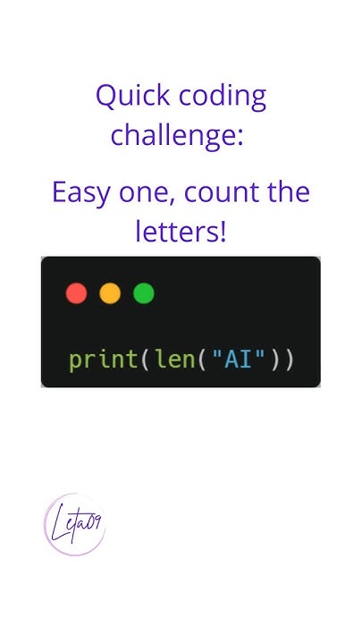 _leta09's tweet card. 🐍 Python Coding Challenge #3 | len() Function #programming #python...