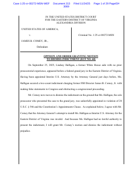MacFarlaneNews's tweet card. ORDERED AND ADJUDGED as follows: (1) The appointment of Ms. Halligan as Interim U.S. Attorney violated 28 U.S.C. § 546 and the Appointments Clause of the U.S. Constitution. (2) All actions flowing...