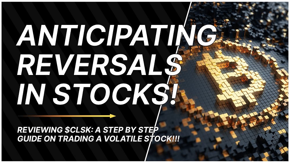 traderstewie's tweet card. Trading volatile stocks! $CLSK! Planning the trade: Technical setup, planning the trade, short interest, position sizing, entry and exits!