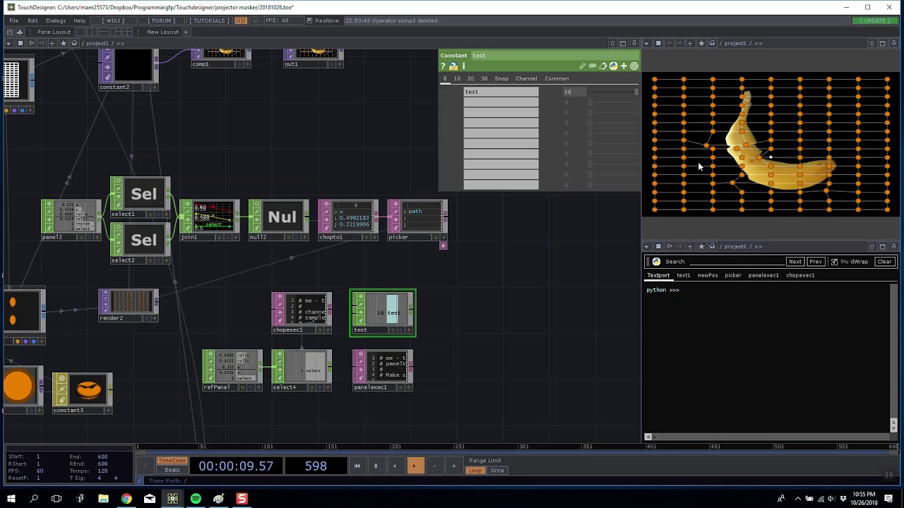prgmmngfrppl's tweet card. Touchdesigner development stream part 3 - projection blending&masking...