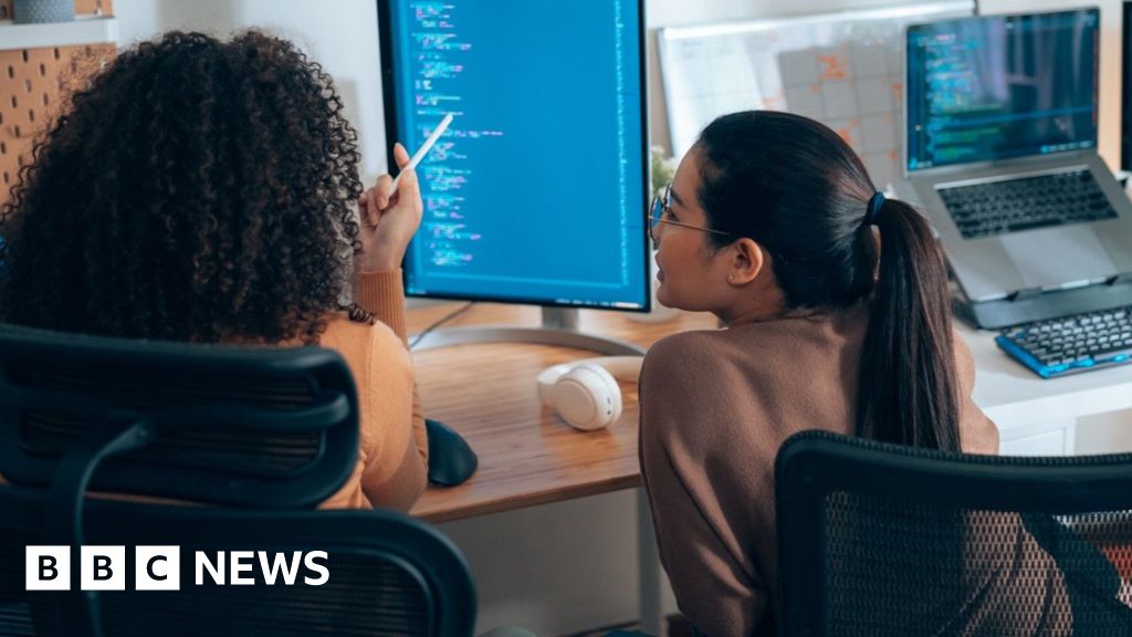 digitumsoftware's tweet card. Companies are using AI to do basic coding tasks instead of hiring junior staff.