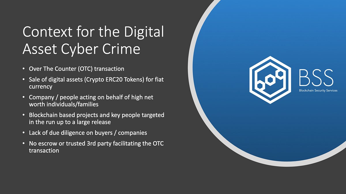 CyberSecurityBC's tweet card. Blockchain Security Services was recently made aware of a cryptocurrency scam targeting a Blockchain project. This crime involved…