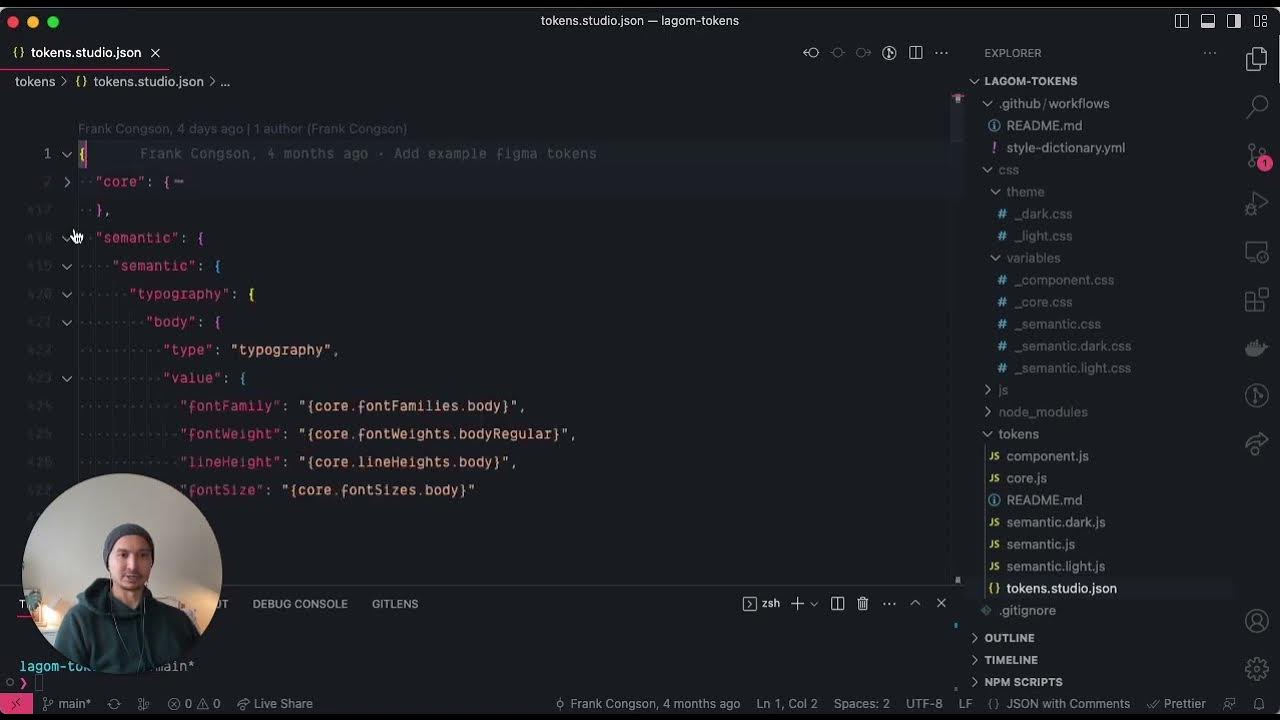 fcongson's tweet card. Design Tokens Workflow with Tokens Studio and Style Dictionary