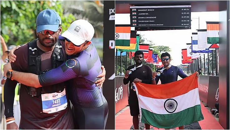 KannadaPrabha's tweet card. ಬೆಂಗಳೂರು: ಬೆಂಗಳೂರು ದಕ್ಷಿಣ ಲೋಕಸಭಾ ಕ್ಷೇತ್ರದ ಸಂಸದ ತೇಜಸ್ವಿ ಸೂರ್ಯ ಅವರು ಸತತ ಎರಡನೇ ವರ್ಷವೂ ಗೋವಾದಲ್ಲಿ ನಡೆದ ಐರನ್‌ಮ್ಯಾನ್ 70.3 ಓಟವನ್ನು ಯಶಸ್ವಿಯಾಗಿ ಪೂರ್ಣಗೊಳಿಸುವ ಮೂಲಕ ತಮ್ಮ ದೈಹ