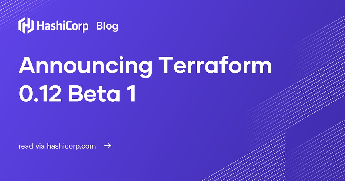 mitchellh's tweet card. This release includes major Terraform language improvements.