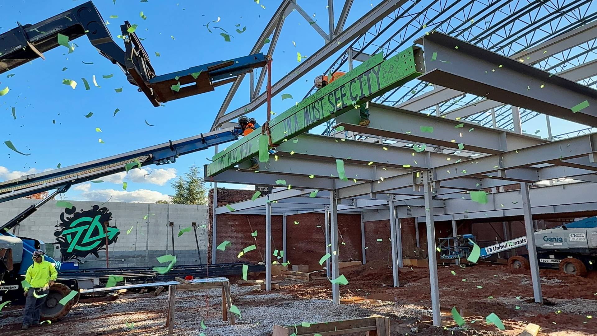 UpstateBiz's tweet card. A topping out ceremony was held Oct. 30 for the Trueline music venue on Rhett Street in downtown Greenville's West End.