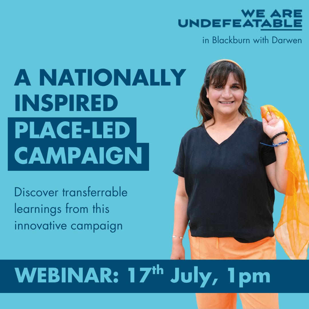 MichelleRob3rts's tweet card. ⭐ Webinar: Lessons Learned from We Are Undefeatable in Blackburn with Darwen Campaign ⭐ Thursday 17 July, 1pm Join us along with We Are Undefeatable and Blackburn with Darwen Borough Council as we...