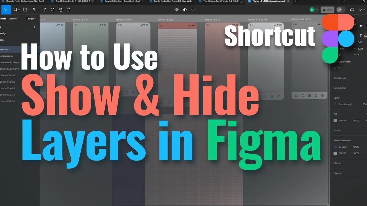 Nurealam2017's tweet card. How to Show Layers in Figma | How to Hide Layers in Figma