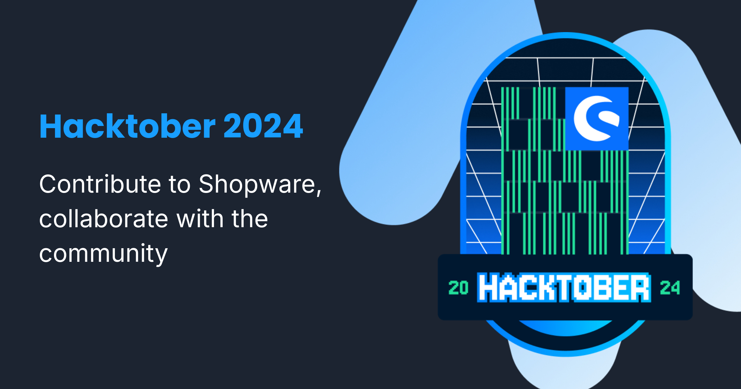 ShopwareDevs's tweet card. Celebrate Hacktoberfest 2024 with Shopware! Learn how to contribute to open source, improve your skills, and join our onsite event for coding and collaboration.