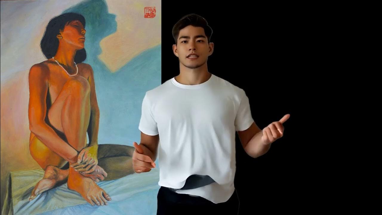 Thu_Nguyen's tweet card. un dia en mi vida, oil on panel, nude, figure painting, arte en...