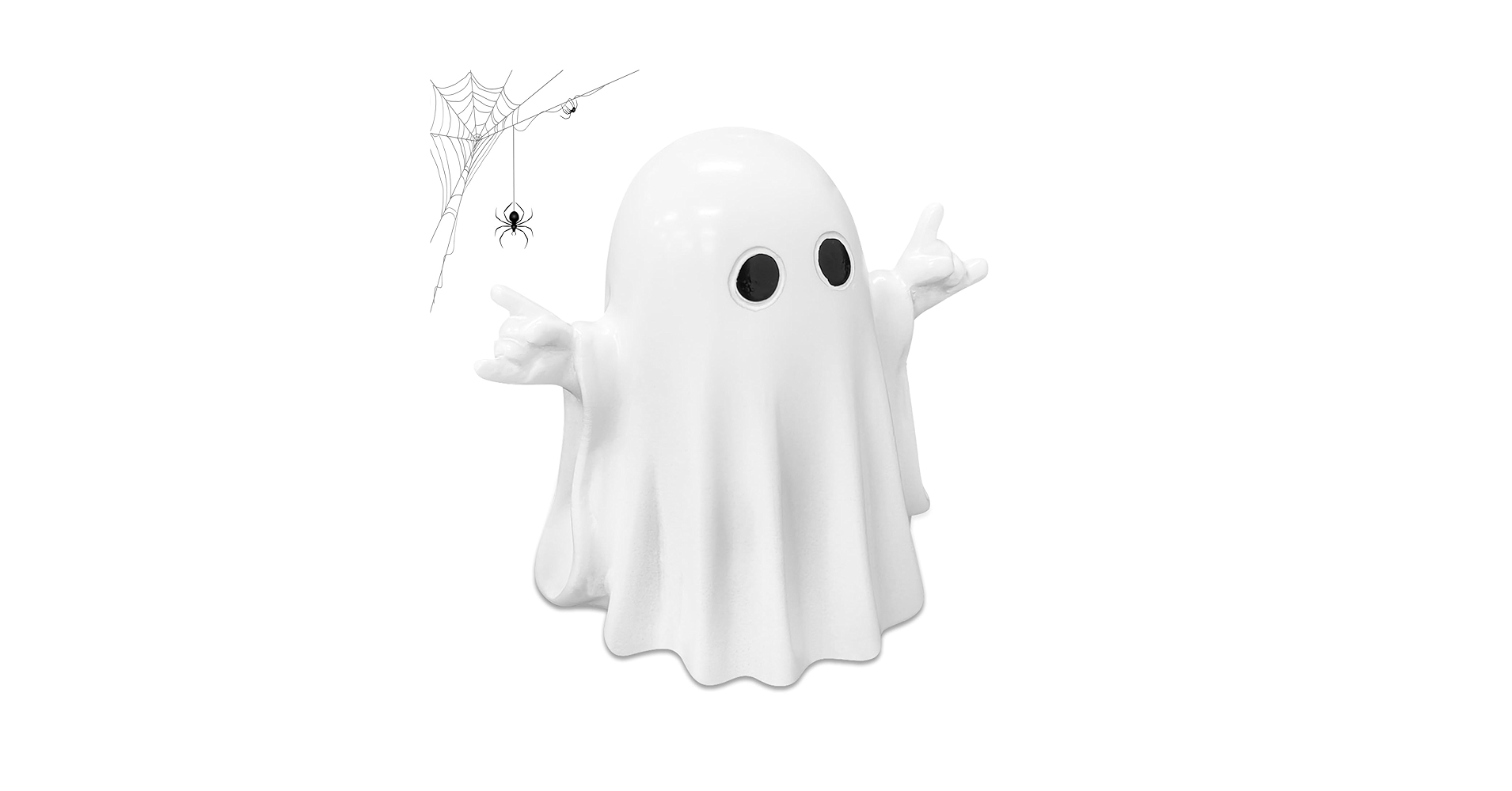 Amazon_Deals420's tweet card. donciety Figura de fantasma de Halloween, decoración de fantasma, estatua de fantasma divertida de...
