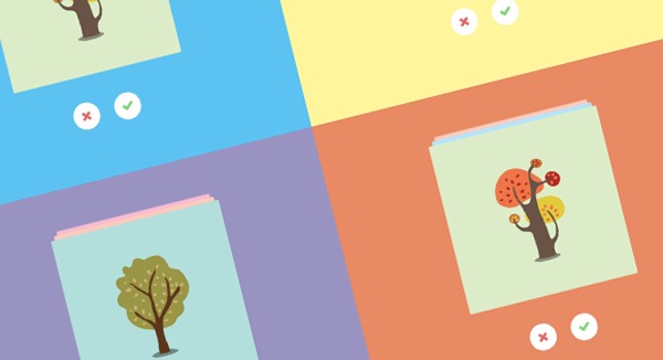 geekly88's tweet card. This is some effect inspiration for card stacks. The idea is to show animation ideas for positive (accept) or negative (reject) feedback on a generic card