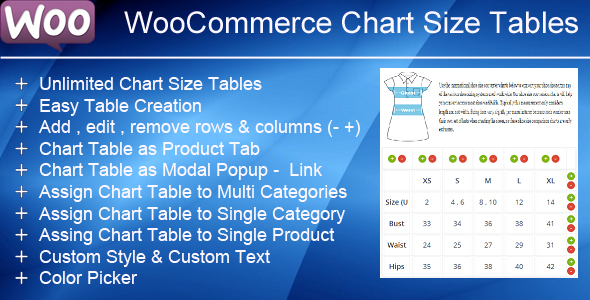stylelibreview's tweet card. WooCommerce Product Chart Sizes Table Version : 2.2 So you have a store selling products worldwide . USA , Europe or other countries has all different measures system. Think about meters, centimetr...