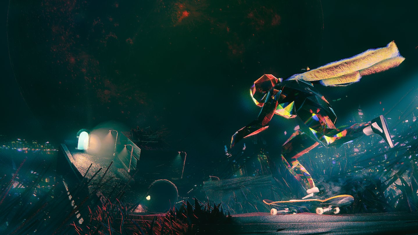 glitcheados_com's tweet card. Skate Story llega el 8 de diciembre a PS5 y estará disponible gratis día uno en PS Plus Extra y Premium. El indie de Devolver Digital se estrena con fuerza.