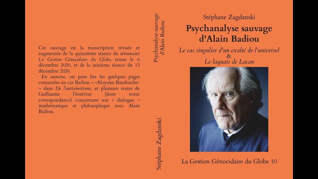 SZagdanski's tweet card. Psychanalyse sauvage d'Alain Badiou, par Stéphane Zagdanski