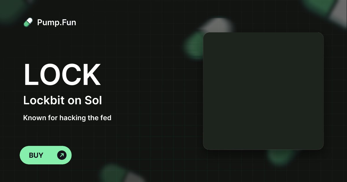 LockBitOnSol's tweet card. Known for hacking the fed
