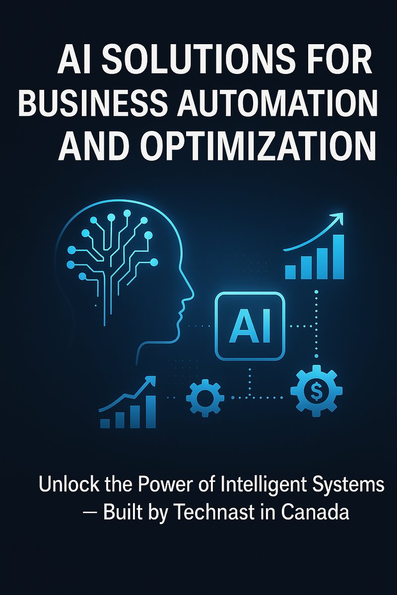 technast's tweet card. Unlock the Power of AI for Your Business — with Technast From automated workflows to GPT-powered customer service, vision-based QA, and even AI-integrated hardware systems—we build custom AI soluti...