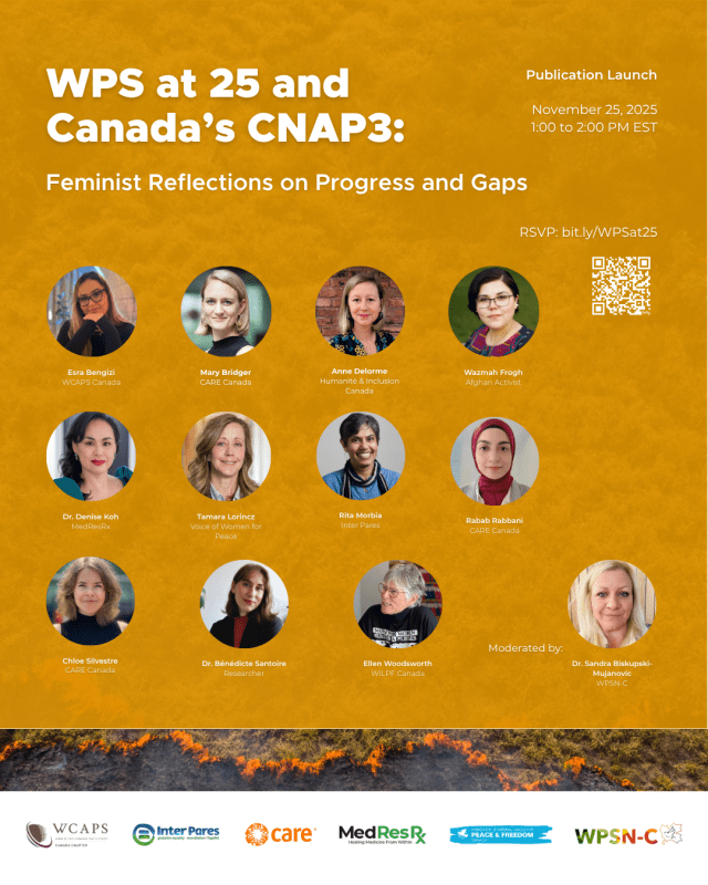 whatthewomensay's tweet card. Join us on Zoom on Tuesday, November 25th at 1pm Eastern for the launch of WPSN-C’s latest publication