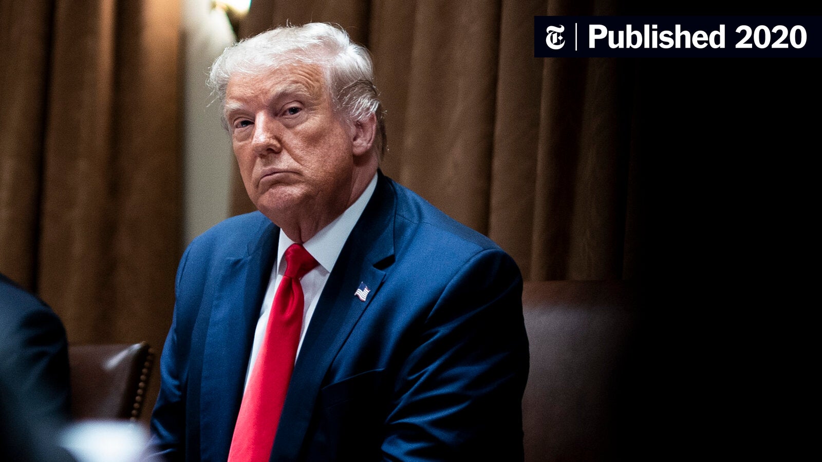 nytimes's tweet card. In a 40-minute phone call this week, Mr. Trump struggled to describe how he has changed in office. “I think I’ve just become more guarded than I was four years ago,” he said.