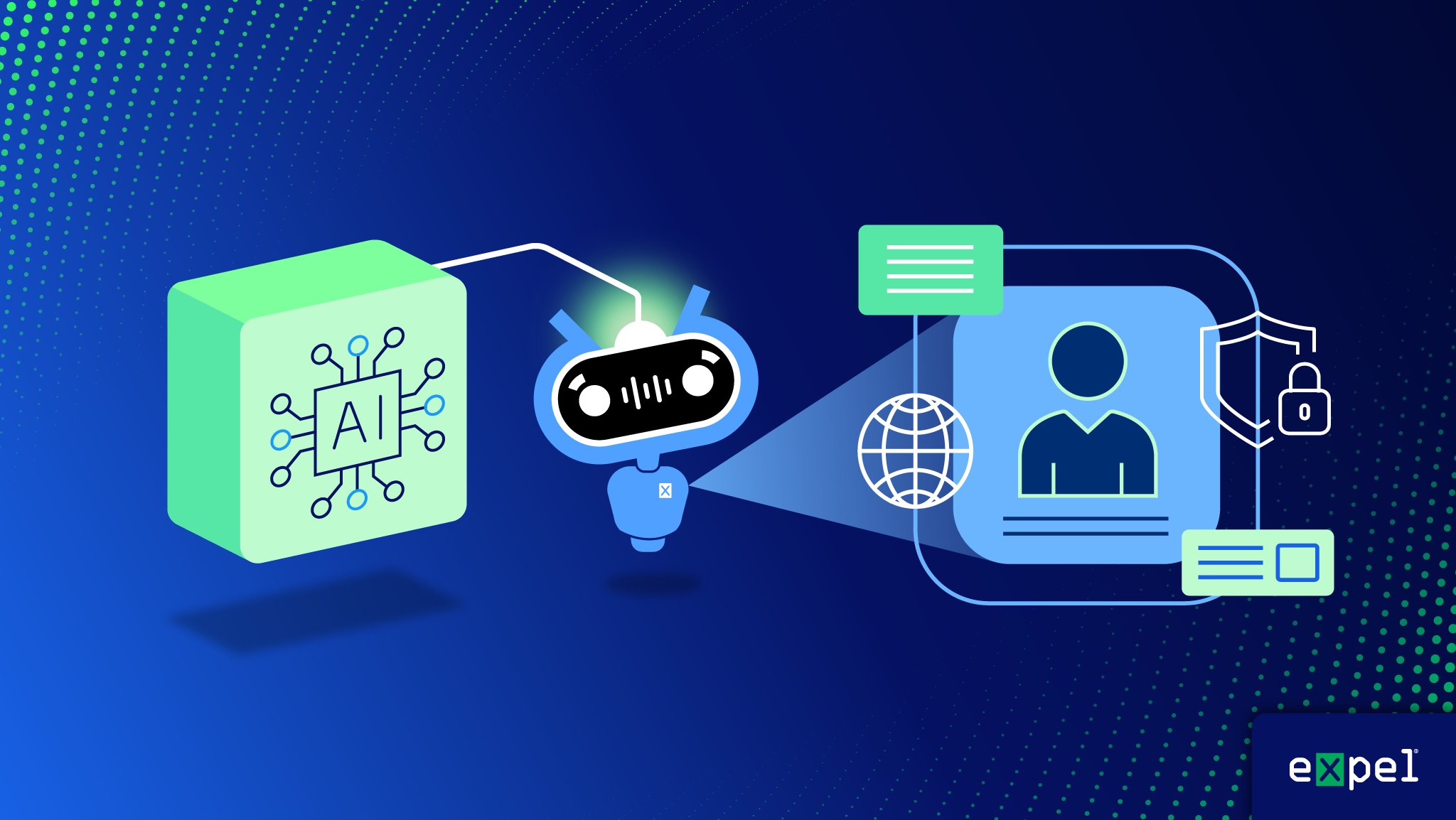 ExpelSecurity's tweet card. User context summary is a new Expel AI power-up that automatically queries identity tools to gather relevant user details for an alert.