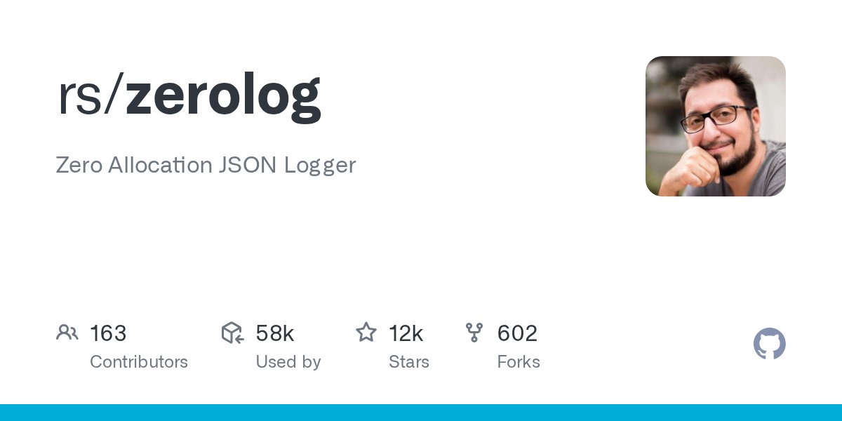 golangnews's tweet card. Zero Allocation JSON Logger. Contribute to rs/zerolog development by creating an account on GitHub.