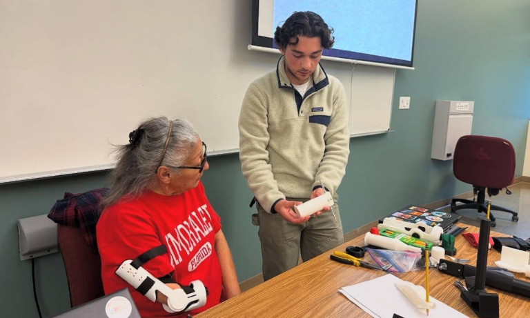 PolyEngineering's tweet card. When mechanical engineering student Amir Saatchi visited the Community Action Partnership of San Luis Obispo County’s (CAPSLO) 40 Prado Homeless Services Center, he encountered Janie, a retired...