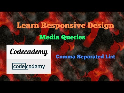 ananomyx's tweet card. Comma Separated List, Codecademy, Learn Responsive Design