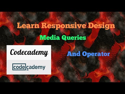 ananomyx's tweet card. And Operator, Codecademy, Learn Responsive Design, Media Queries