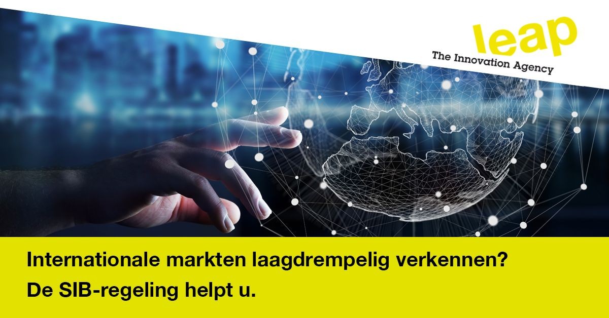 Leap_Innovation's tweet card. Wil je ook laagdrempelig je eerste stappen op een buitenlandse markt verkennen? Lees hier hoe! #subsidies #export #mkb