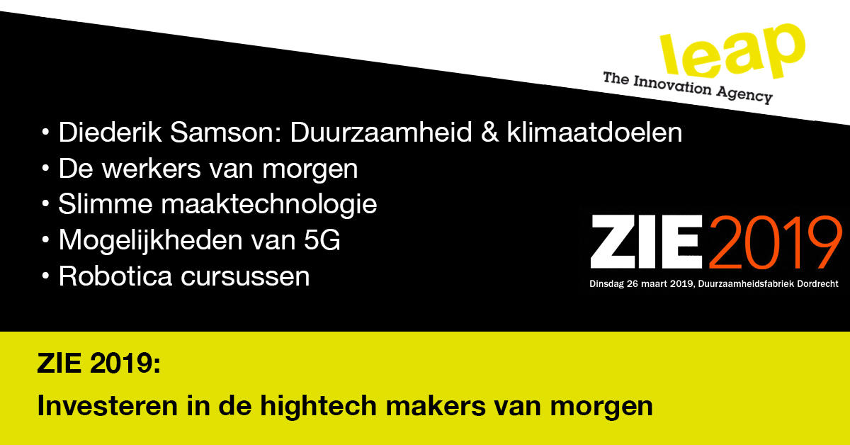 Leap_Innovation's tweet card. ZIE2019 komt er aan! Bezoek ook hét High Tech evenement van West Nederland, georganiseerd door Holland Instrumentation en ontwikkelingsmaatschappij Innovation Quarter. #innovatie #hightech #events2019