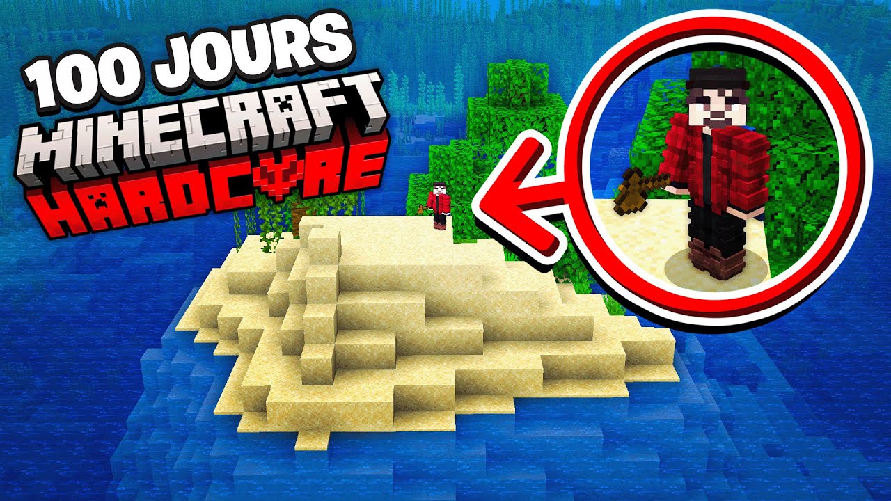 levraiLangoc's tweet card. J'ai Survécu 100 JOURS Sur Une Île Déserte Hardcore sur Minecraft !