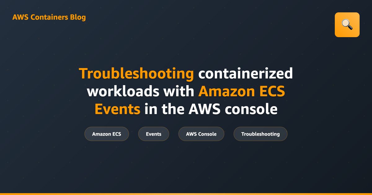 LogicataCloud's tweet card. In this post, we show how you can use the new event capture capability in the Amazon ECS console to automatically collect and analyze operational events without manually configuring EventBridge rules...