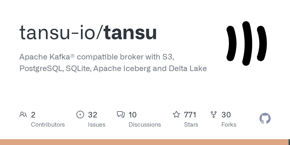Igfasouza's tweet card. Apache Kafka® compatible broker with S3, PostgreSQL, SQLite, Apache Iceberg and Delta Lake - tansu-io/tansu