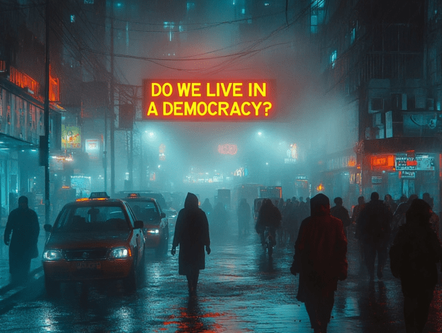 KBNBWORLDNEWS's tweet card. What is a democracy? And: Do we really live in a democracy?