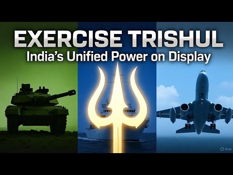 minervainsights's tweet card. Exercise Trishul 2025: India’s Tri-Service Power on Display | Army,...
