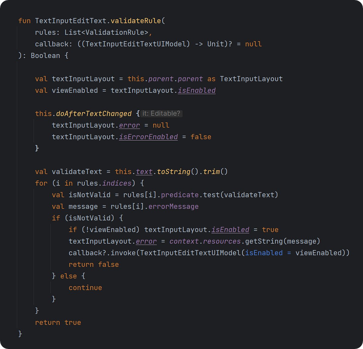 KotlinTrends's tweet card. Let’s talk about Input Validation. In mobile applications, we often need to interact with the user. Especially on screens that require registration, login, credit card information or personal infor...