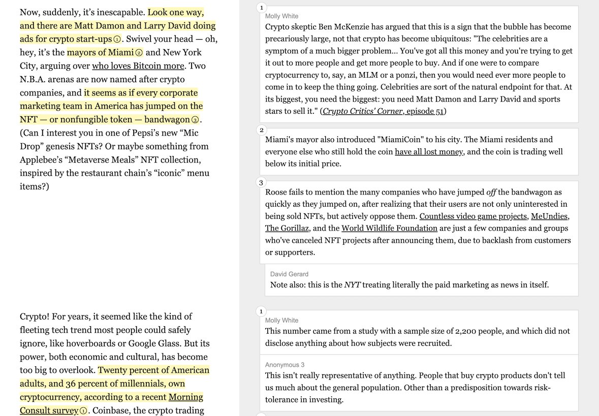 molly0xFFF's tweet card. Annotate text and publish it on the web. Contribute to molly/annotate development by creating an account on GitHub.