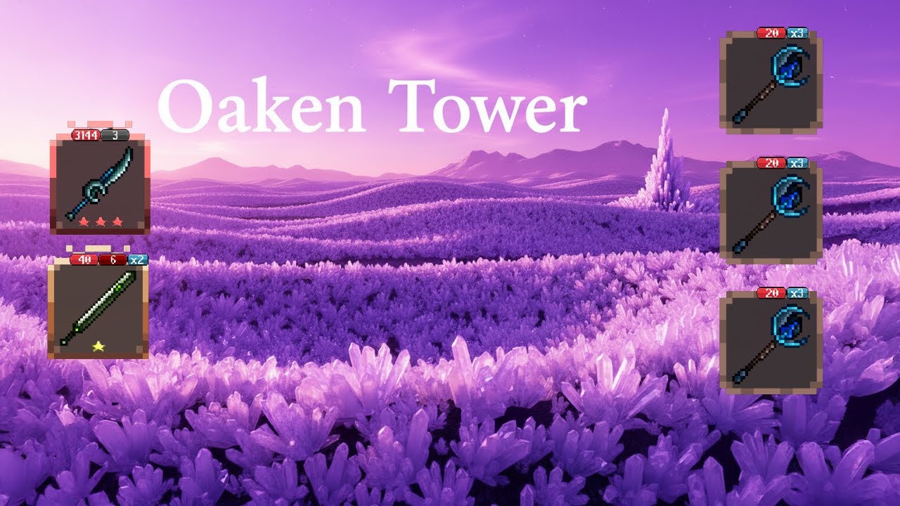 Tetris_wcdb's tweet card. [Oaken Tower] Moon with a side of Emerald