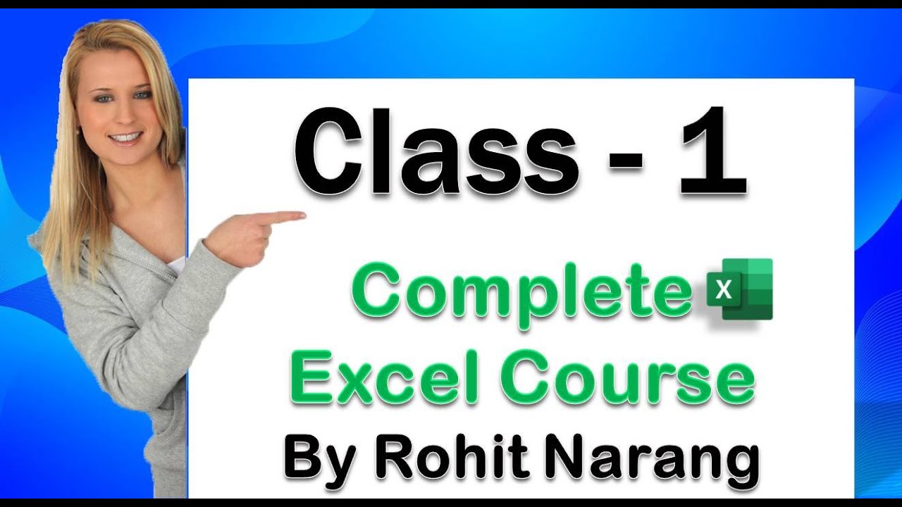 RohitExcel10's tweet card. Class 1 | Excel Course in 14 Days For Beginners | Rohit Narang