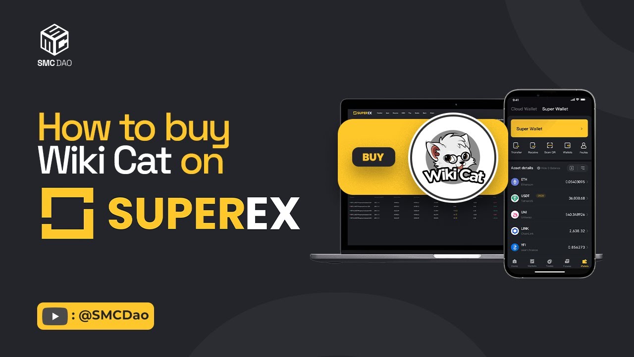 smcdao's tweet card. How To Buy Wikicat On Super EX