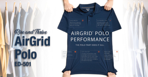 ProArrowSoln's tweet card. Made of snag-proof, moisture wicking, UV blocking fabric, the AirGrid Polo will keep your employees feeling comfortable and looking professional all summer long. We’re ready to help you add some...