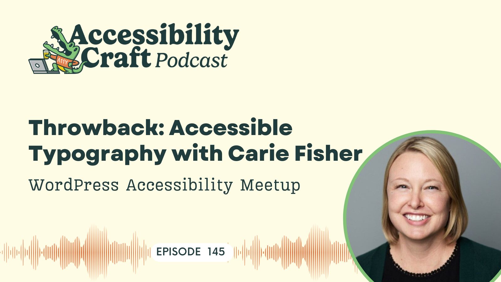 heyamberhinds's tweet card. Carie Fisher explained the choices you should consider in an accessible visual presentation using text, such as font, contrast, and more.
